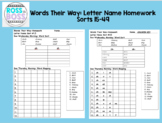 Words Their Way: Letter Name Homework (Sorts 15-49) editable