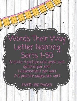 Preview of Words Their Way: Letter Naming: Spelling Sorts, Assessments and Practice Pages