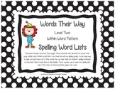 Words Their Way Level Two Within Word Pattern Spelling Lists