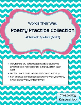 Preview of Words Their Way - Poetry Practice Collection (Alphabetic Spellers: Sort 1)