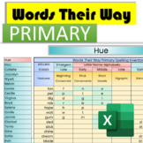 Words Their Way Inventory Auto Scoring Spreadsheet for PRI