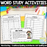 Words Their Way Printable Spelling & Sorting Activities