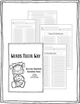 Preview of Words Their Way Remote Learning Digital Spelling Inventory Response Sheets-ALL 3