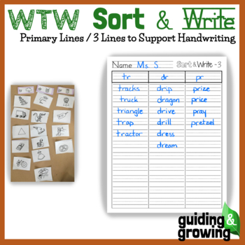 Preview of Words Their Way Sort & Write - Primary Lines/ 3 Lines for Handwriting