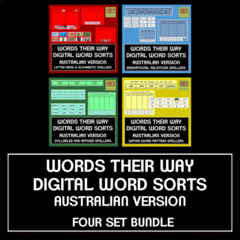 Preview of Words Their Way Digital Spelling Sorts - AUSTRALIAN FOUR BOOKS Bundle!