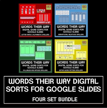 Preview of Words Their Way Spelling Sorts for Google Slides - FOUR Set Bundle!