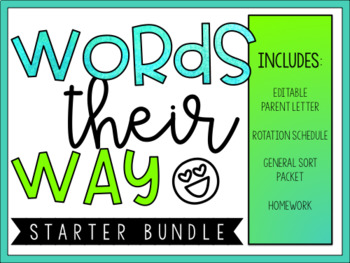 Preview of Words Their Way Starter Bundle
