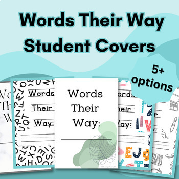 Preview of Words Their Way | Student Binder Covers
