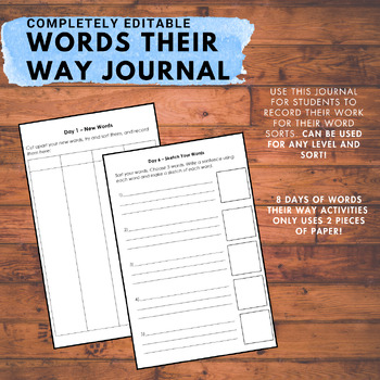 Preview of Words Their Way Student Journal