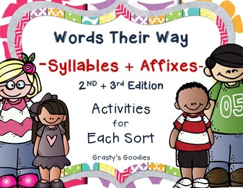 Preview of Words Their Way: Syllables and Affixes - NO PREP ACTIVITIES FOR EACH SORT