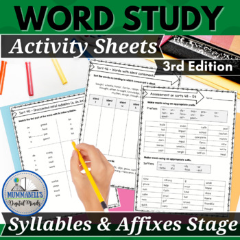 Preview of Words Their Way™ -Syllables and  Affixes Spellers Activity Sheets - 3rd Edition