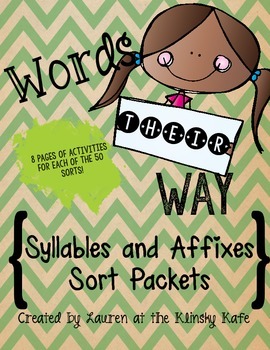 Preview of Words Their Way Syllables and Affixes Word Sort Packets