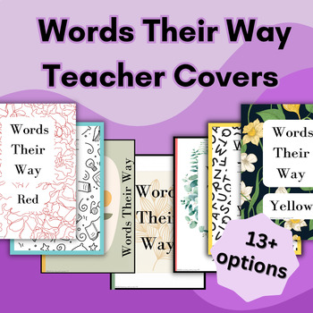 Preview of Words Their Way | Teacher Binder Covers