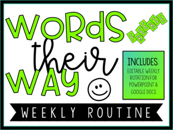 Preview of Words Their Way Weekly Routine