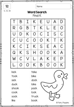 Within Word Pattern Games & Worksheets - Early Stage by Fairy Poppins