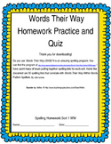 Words Their Way Within Words Homework and Quiz Sort 1-48 (2003)