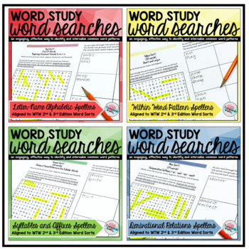 Preview of Words Their Way Word Search Activities Bundle 2nd and 3rd Edition