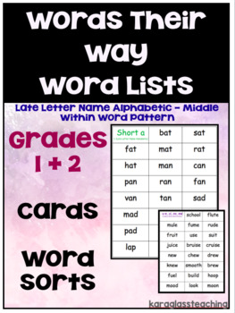Preview of Words Their Way Word Lists