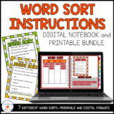 Words Their Way Word Sort Digital Notebook and Printable Bundle
