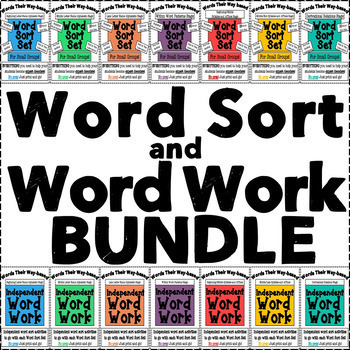 Preview of Words Their Way Word Sort Set and Word Work Complete Bundle