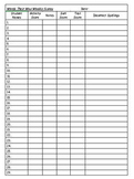 Words Their Way Word Study Assessment Record Form