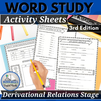 Preview of Words Their Way™ for Derivational Relations Activity Sheets - 3rd Edition