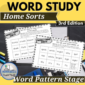 Preview of Words Their Way™ for Within Word Pattern Home Sorts - 3rd Edition