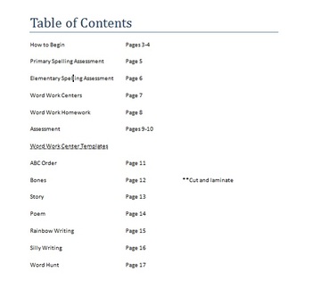 Preview of Words Their Way_Centers,H.W., Assessments, Templates