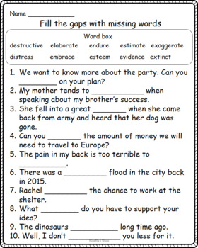 Words To Know in Grade Five (Set 4) by Ninetta's Store | TPT