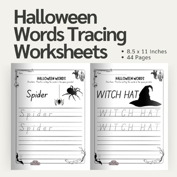 Preview of Words Tracing Worksheets / Editable Canva Template