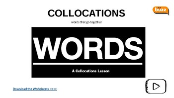 Preview of Words:  Video + Collocation / Vocabulary Exercises