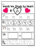 Words We Study By Heart-Dolch Pre-Primer
