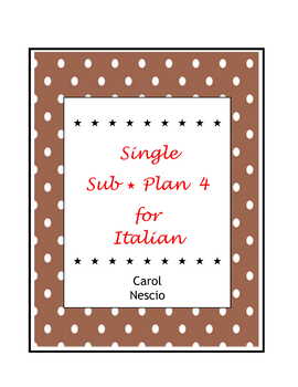 Preview of Words Worth Knowing ~ Sub Plan 4 For Italian