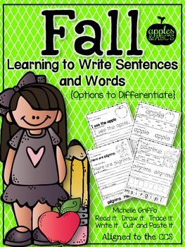Preview of Fall Words and Sentences