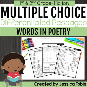 Preview of Words in Poetry Multiple Choice Passages - 1st 2nd Grade RL.1.4 RL.2.4