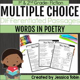 Words in Poetry Multiple Choice Passages - 1st 2nd Grade R