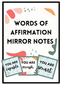 Preview of Words of Affirmations Mirror Notes