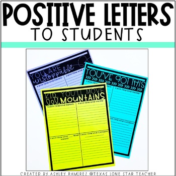 Preview of POSITIVE LETTERS TO STUDENTS