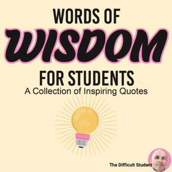 Preview of Words of Wisdom for Students A Collection of Inspiring Quotes