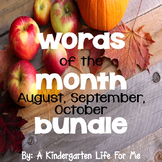 Words of the Month - August, September, October BUNDLE