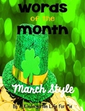 Words of the Month - March Style