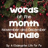 Words of the Month - November and December BUNDLE