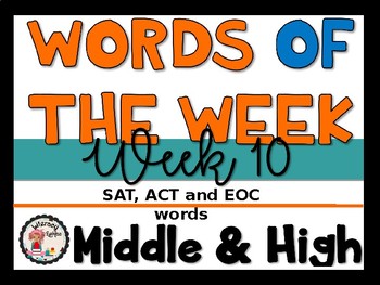 Preview of Words of the Week #10 (Middle and High School)