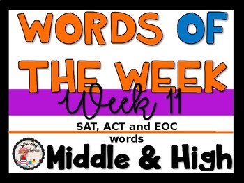 Preview of Words of the Week #11 (Middle and High School)