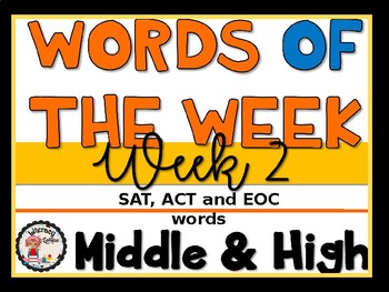 Preview of Words of the Week #2 (Middle and High School)
