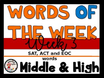 Preview of Words of the Week #3 (Middle and High School)