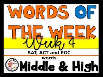 Preview of Words of the Week #4 (Middle and High School)