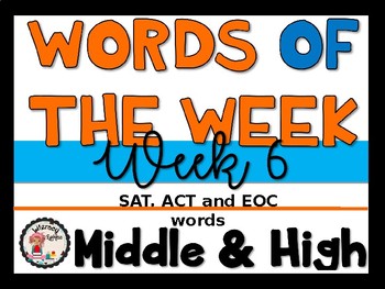 Preview of Words of the Week #6 (Middle and High School)