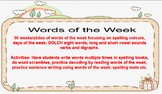 Words of the Week Collection: PRE-K to Grade 2