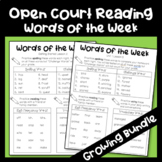 Words of the Week Lists for 2nd Grade - Open Court Aligned